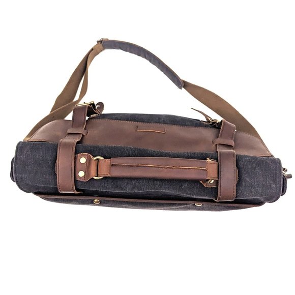 Brown and Black Messenger Bag - Picture 8 of 15